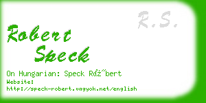 robert speck business card